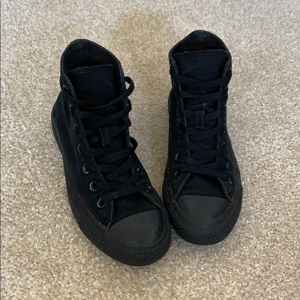 all black converse